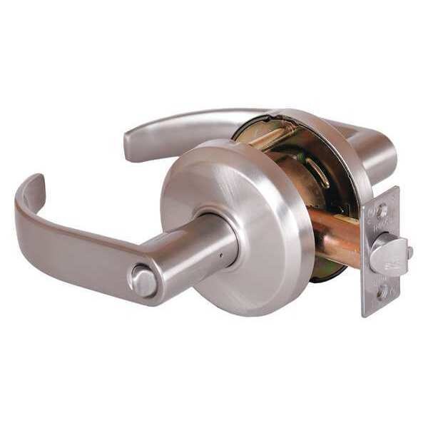 Door Lever Lockset, Satin Nickel