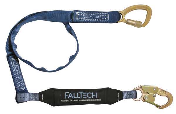 Shock Absorbing Lanyard, 6 ft., 310 lb. Weight Capacity, Blue