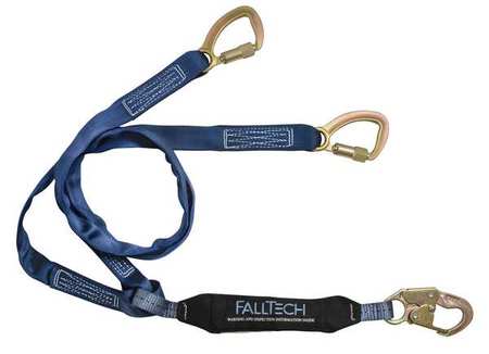 Shock Absorbing Lanyard, 6 ft., 310 lb. Weight Capacity, Blue
