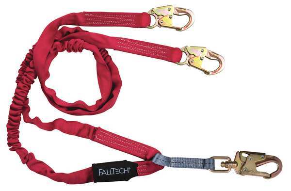 Shock Absorbing Lanyard, 6 ft., 310 lb. Weight Capacity, Red