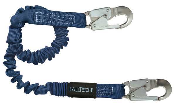 Shock Absorbing Lanyard, 4 ft. to 6 ft., 310 lb. Weight Capacity, Blue