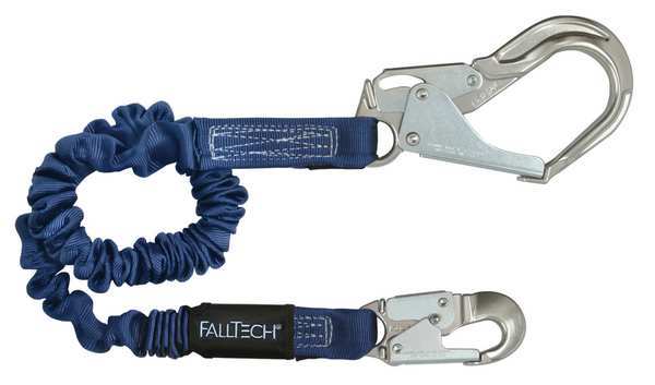 Shock Absorbing Lanyard, 4 ft. to 6 ft., 310 lb. Weight Capacity, Blue