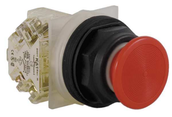 Non-Illuminated Push Button, 30 mm, 1NO/1NC, Red