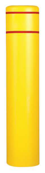 Post Sleeve, 60In H, Yellow with Red Tape