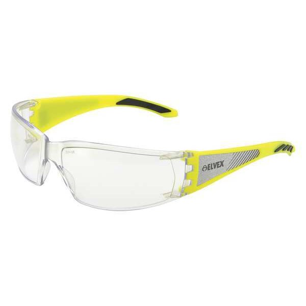 Safety Glasses, Wraparound Clear Polycarbonate Lens, Anti-Fog