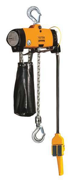 Air Chain Hoist, Pendant, 10,000 lb., 20 ft