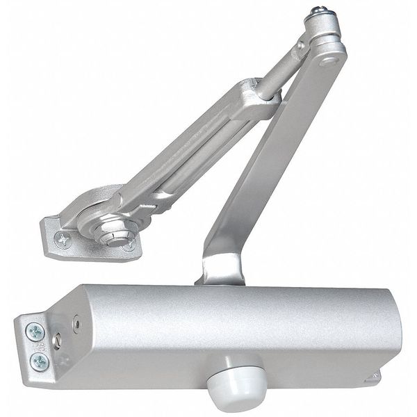 Manual Hydraulic Norton 160 Door Closer Heavy Duty Interior and Exterior, Silver