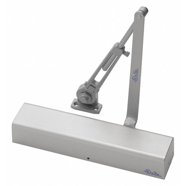 Manual Hydraulic GAV 2711 Heavy Traffic Door Closer Heavy Duty Interior and Exterior, Silver