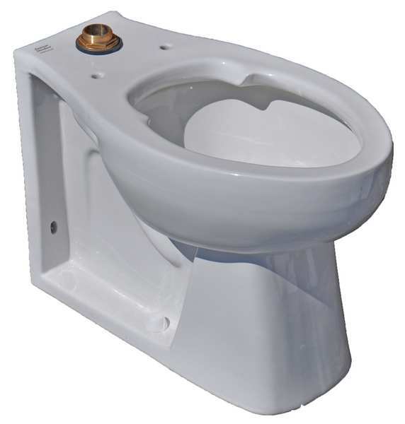 Toilet Bowl, 1.28 to 1.6 gpf, Flush Valve, Floor with Back Outlet Mount, Elongated, White