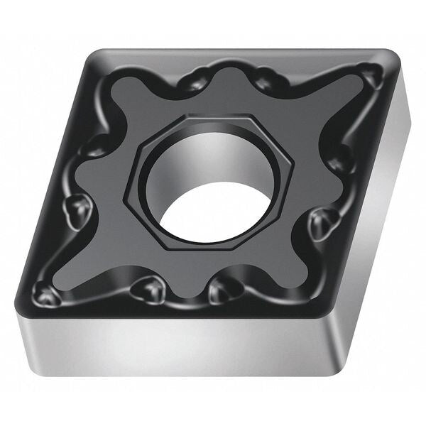 Diamond Turning Insert, Diamond, 1/2 in, CNMG, 80  Degrees, 1/64 in, Carbide
