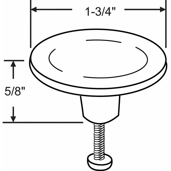 Cabinet Knob, Round Shape, Zinc