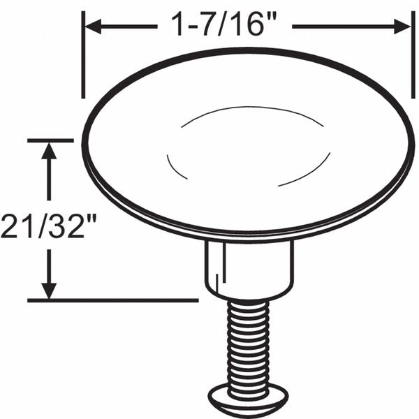 Cabinet Knob, Round Shape, Zinc, Hardware: Included