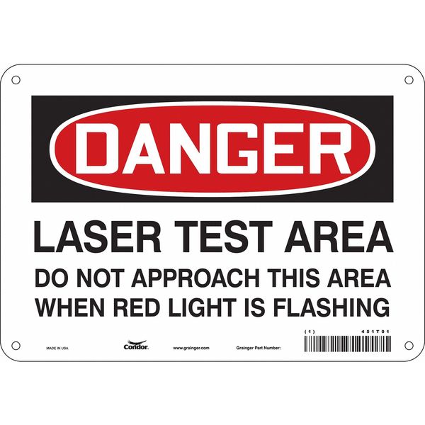 Safety Sign, 7 in Height, 10 in Width, Polyethylene, Vertical Rectangle, English, 451T01