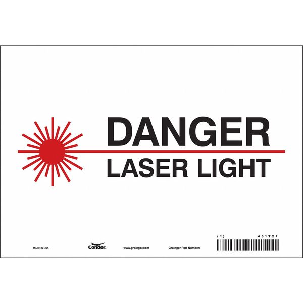 Safety Sign, 7 in Height, 10 in Width, Vinyl, Vertical Rectangle, English, 451T21