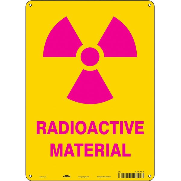 Safety Sign, 14 in Height, 10 in Width, Vinyl, Vertical Rectangle, English, 451Y25