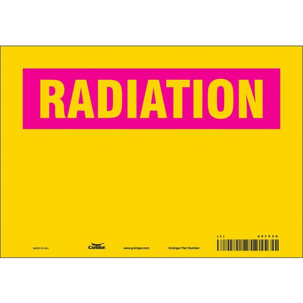 Safety Sign, 7 in Height, 10 in Width, Vinyl, Vertical Rectangle, English, 451Y30