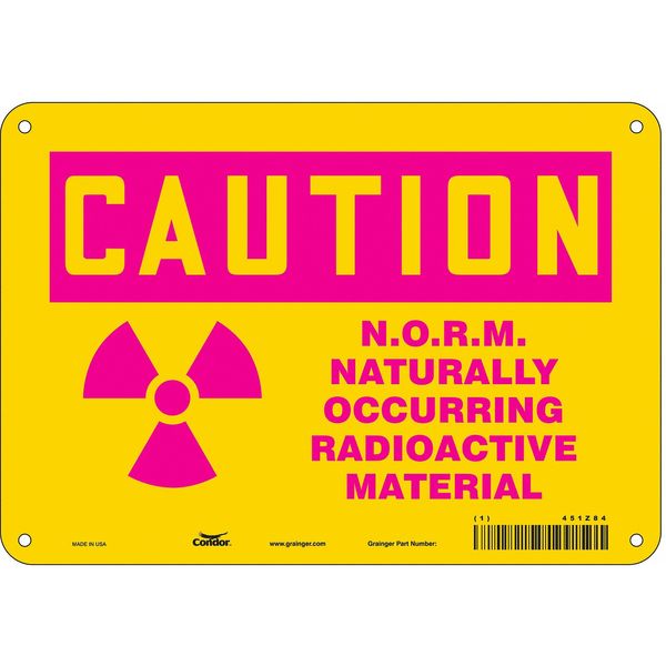 Safety Sign, 7 in Height, 10 in Width, Vinyl, Vertical Rectangle, English, 451Z84