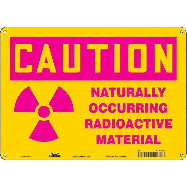Safety Sign, 10 in Height, 14 in Width, Polyethylene, Horizontal Rectangle, English, 451Z89