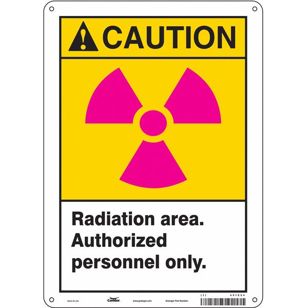 Safety Sign, 14 in Height, 10 in Width, Polyethylene, Vertical Rectangle, English, 451Z24