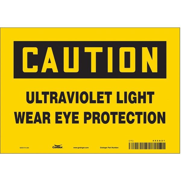 Radiation Safety Sign, 7 in Height, 10 in Width, Vinyl, Vertical Rectangle, English