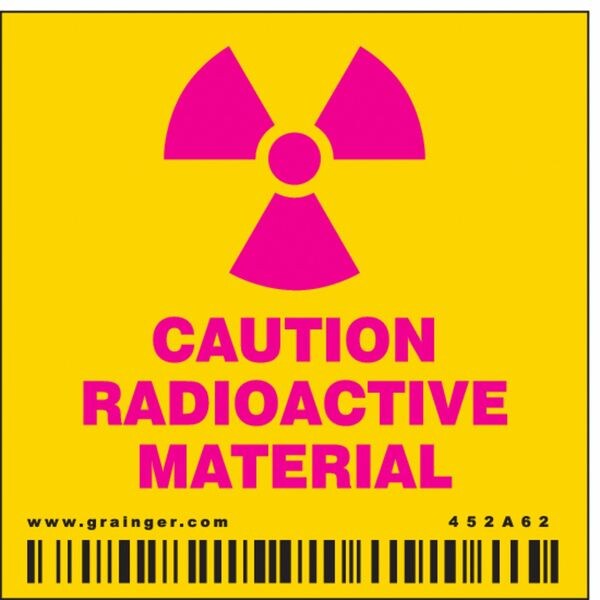 Safety Sign, 2 1/4 in H, 2 1/4 in W, Vinyl, Square, 452A62