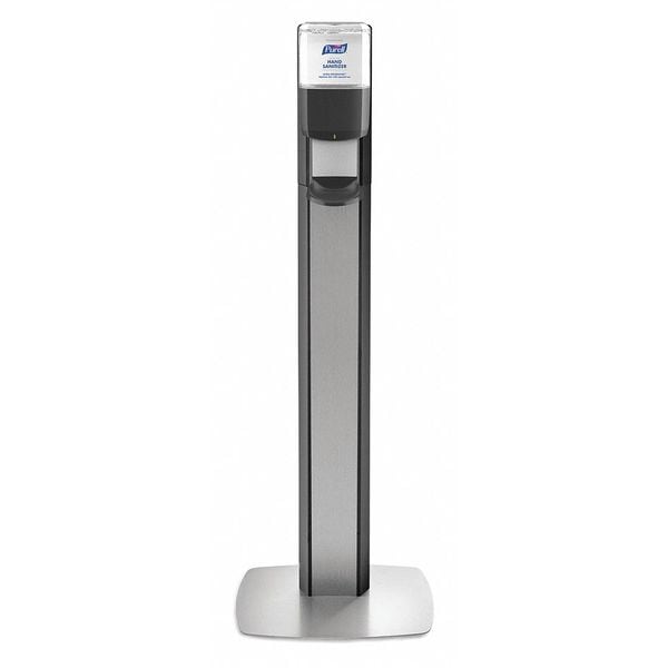 Hand Sanitizer Dispenser, Floor Mount, Graphite with Silver Panel (dispenser included)