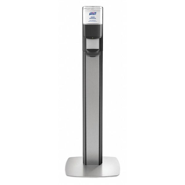 MESSENGERâ¢ Hand Sanitizer Dispenser, Floor Mount, Graphite with Silver Panel (dispenser included)