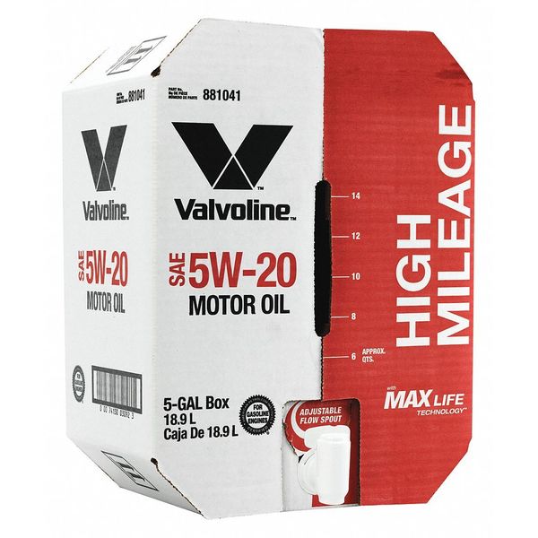 Motor Oil, 5 gal. Sz, 5W-20 SAE Grade, Box