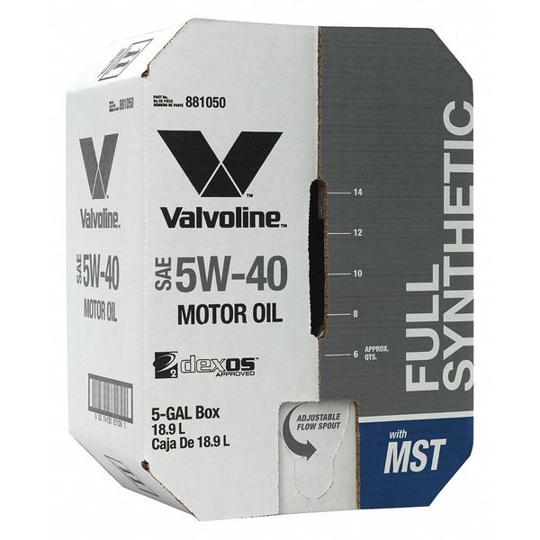 Motor Oil, 5 gal. Sz, 5W-40 SAE Grade, Box