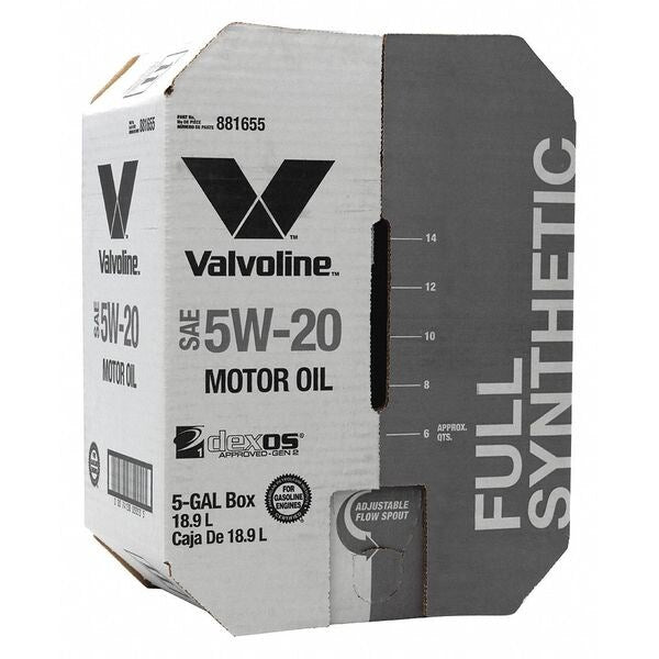 Motor Oil, 5 gal. Sz, 5W-20 SAE Grade, Box
