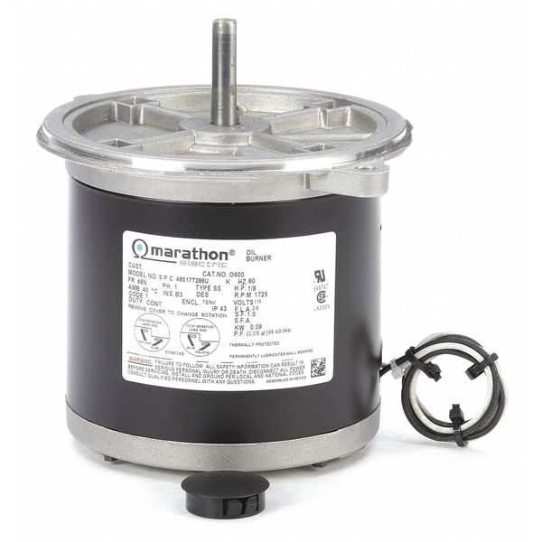 Oil Burner Motor, 1/2 HP, 3450 rpm