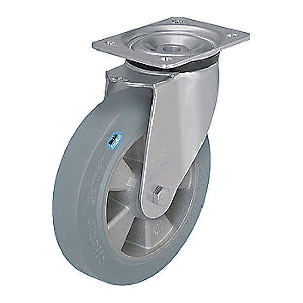 Plate Caster, 440 lb. Ld Rating, Swivel