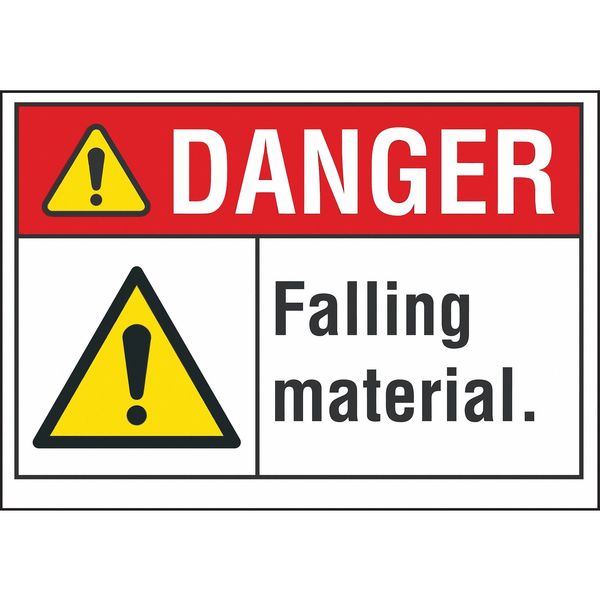 Danger Sign, 7 in H, 10 in W, Non-PVC Polymer, Vertical Rectangle, English, LCU4-0072-ED_10x7