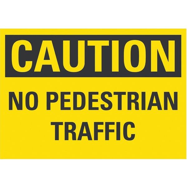 Caution Sign, 7 in H, 10 in W, Plastic, Vertical Rectangle, English, LCU3-0279-ED_10x7