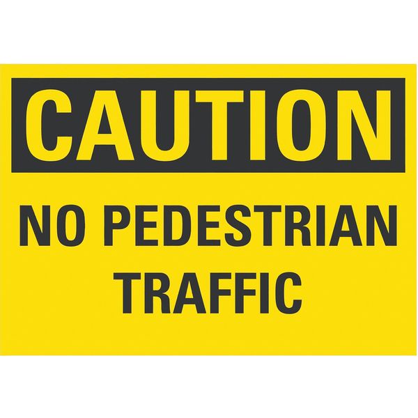 Caution Sign, 10 in H, 14 in W, Plastic, Horizontal Rectangle, English, LCU3-0279-ED_14x10