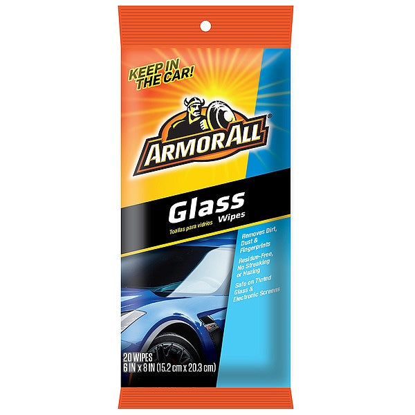 Auto Glass Cleaner, Wipe On, 22 oz., White