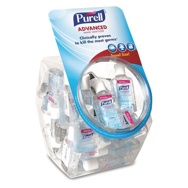 Hand Sanitizer, Gel, 1oz Portable Bottle, PK36 in Display Bowl