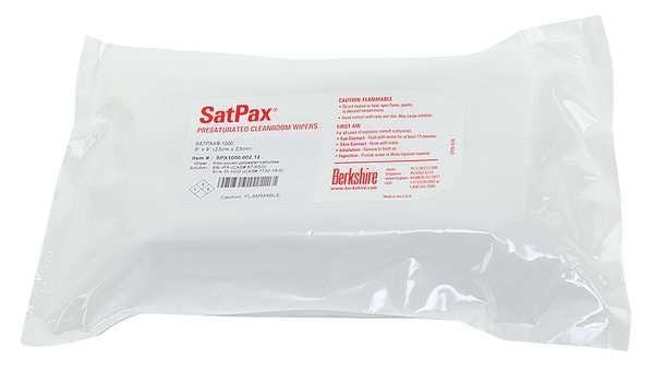 Cleanroom Wipes, White, Soft Pack, 55% cellulose/45% polyester, 9 in x 9 in, Unscented
