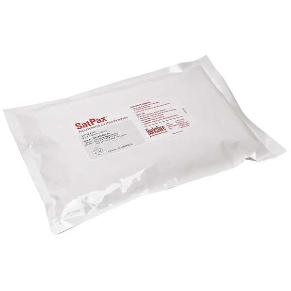 Cleanroom Prewet Wipes, White, Soft Pack, Polypropylene, 50 Wipes, 9 in x 11 in, Unscented