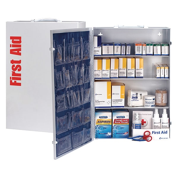 Unitized First Aid Cabinet, Metal, 150 Person