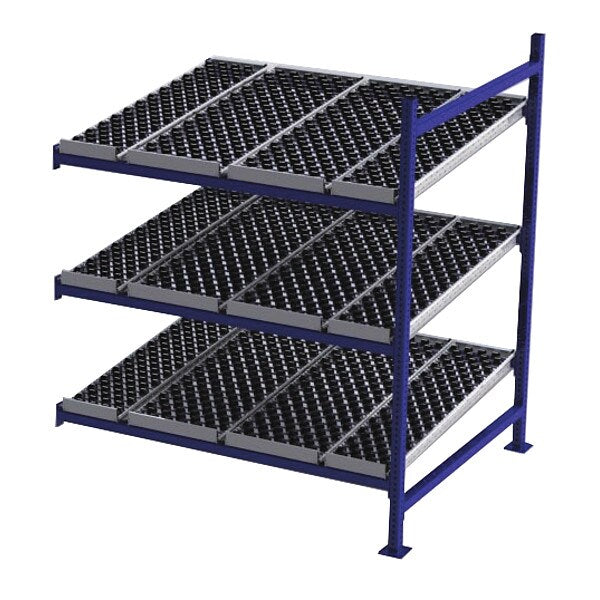 Add-On Gravity Flow Rack, 48 in D, 60 in W, 3 Shelves