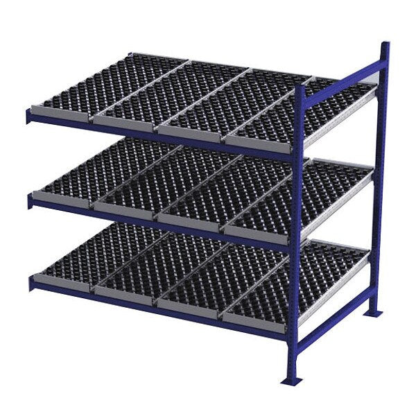 Add-On Gravity Flow Rack, 48 in D, 72 in W, 3 Shelves