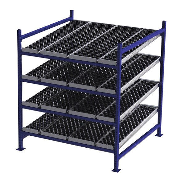 Starter Gravity Flow Rack, 60 in D, 60 in W, 4 Shelves