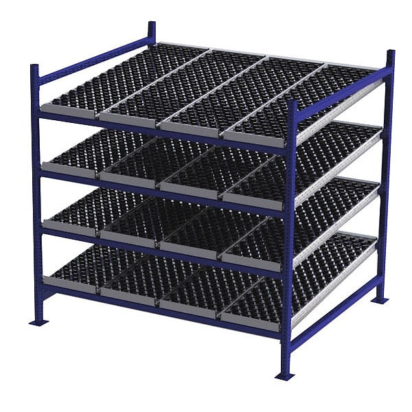 Starter Gravity Flow Rack, 60 in D, 72 in W, 4 Shelves