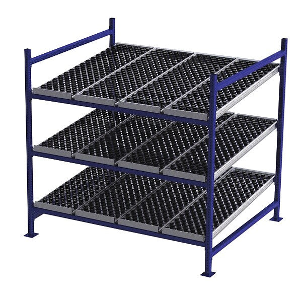 Starter Gravity Flow Rack, 60 in D, 72 in W, 3 Shelves