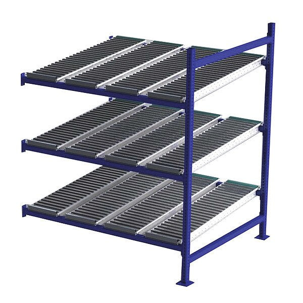 Add-On Gravity Flow Rack, 48 in D, 60 in W, 3 Shelves