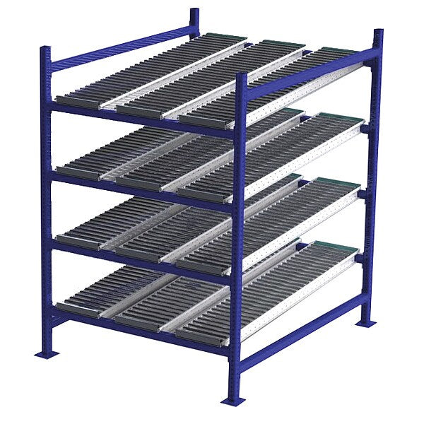 Starter Gravity Flow Rack, 60 in D, 48 in W, 4 Shelves