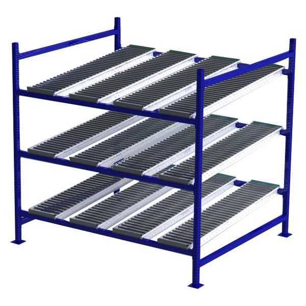 Starter Gravity Flow Rack, 60 in D, 72 in W, 3 Shelves
