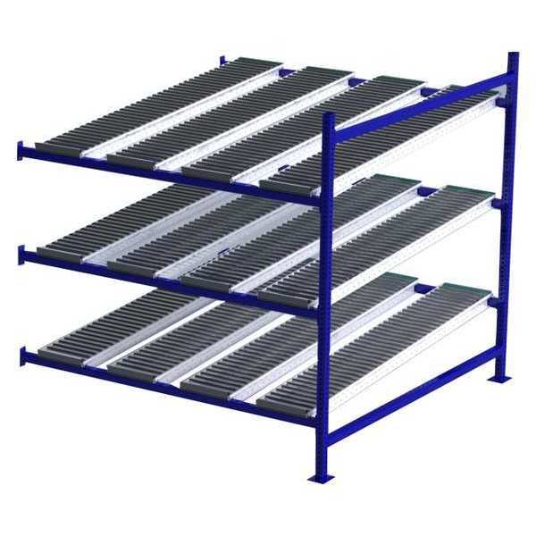 Add-On Gravity Flow Rack, 72 in D, 72 in W, 3 Shelves