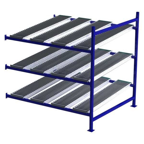 Add-On Gravity Flow Rack, 60 in D, 72 in W, 3 Shelves